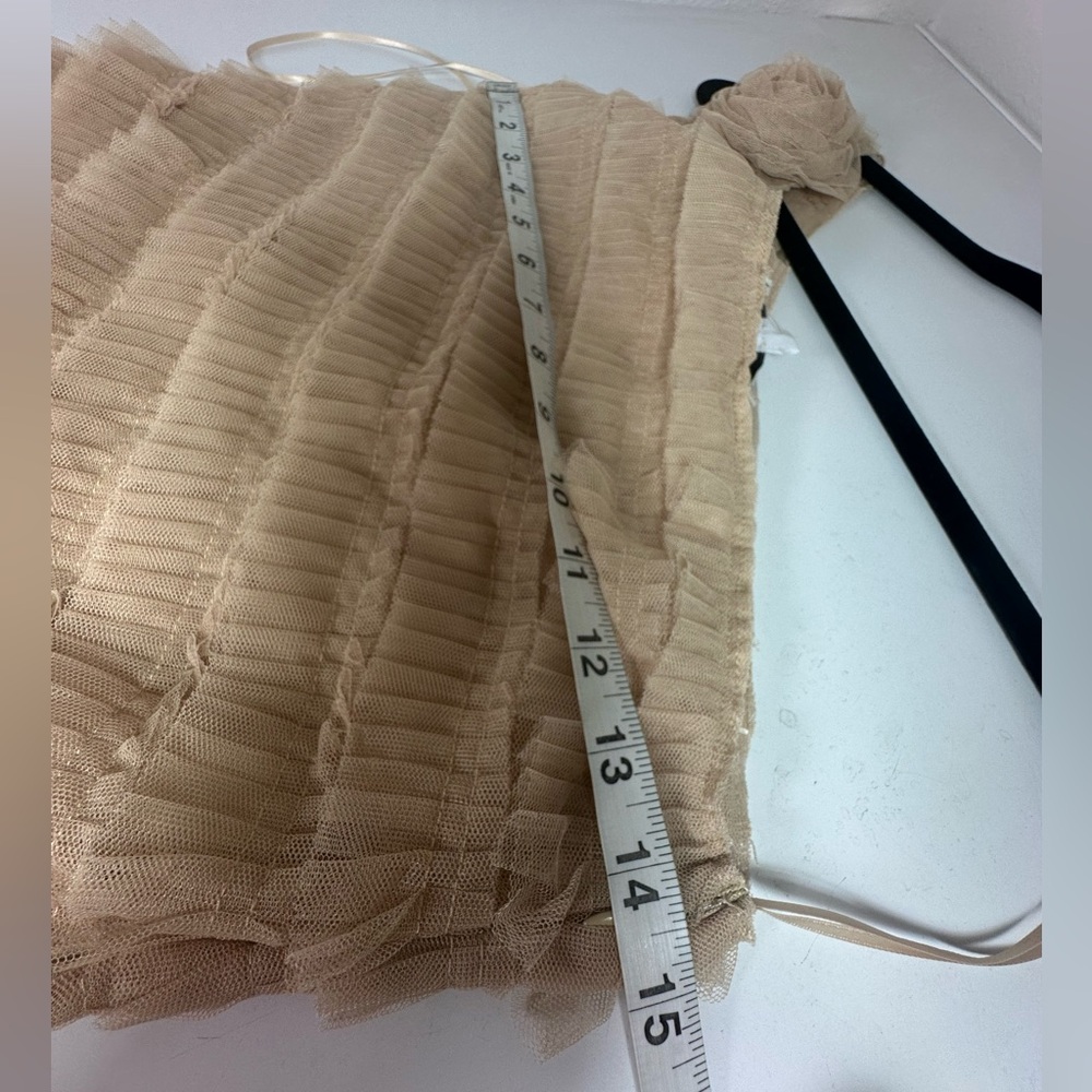 Kimchi Blue Sheer Ruffle Dress in Beige Size Small NWT - Picture 7 of 9